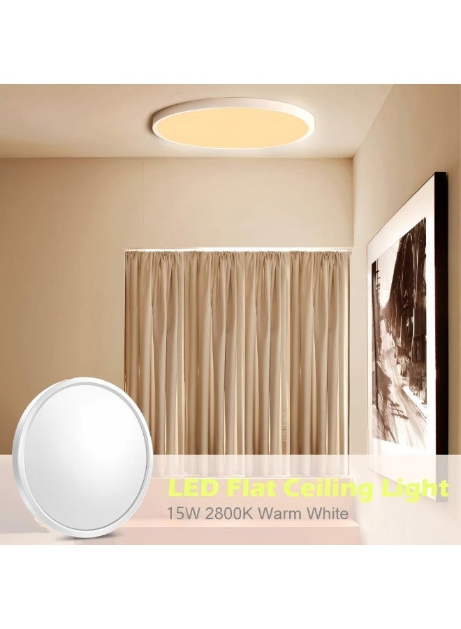 DUNISO Flush Mount Ceiling Light Fixture, Round White Ceiling Lights with Adjustable Lighting, Three Color Temperature,Suitable for Living Room, Bedroom, Kitchen, Bathroom, Hallway - Image 3